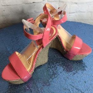 Bucco Pink Wedge High Heels - Size 6